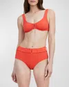 Solid & Striped The Annie Bikini Top Lava In Lava