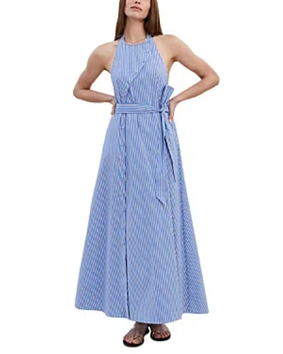 Solid & Striped The Cara Striped Maxi Dress In French Navy