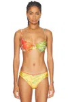 Solid & Striped The Daphne Bikini Top In Hibiscus Print