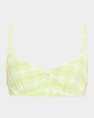 Solid & Striped The Daphne Bikini Top In Matcha