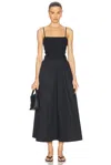 Solid & Striped The Delta Midi Dress In Blackout