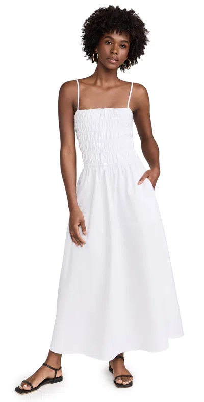 SOLID & STRIPED THE DELTA DRESS MARSHMALLOW