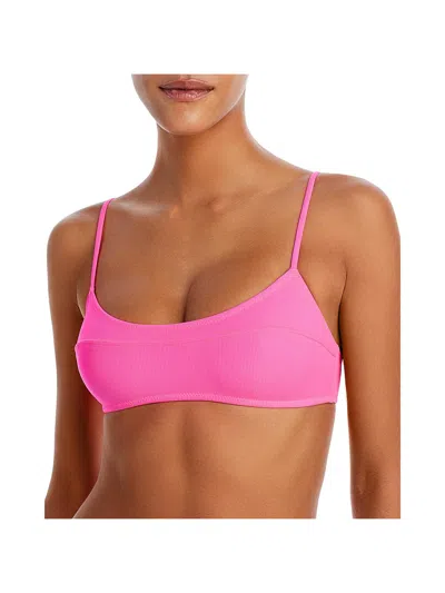 Solid & Striped The Elsa Top Womens Beachwear Nylon Bikini Swim Top In Pink