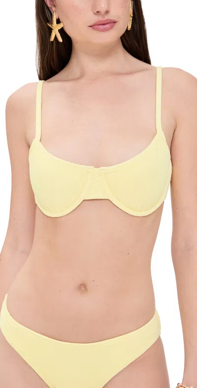 SOLID & STRIPED THE EVA TOP CUSTARD