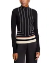 Solid & Striped The Everly Printed Top In Black Border