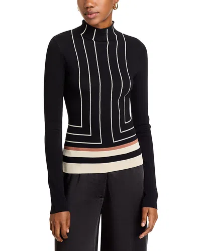 Solid & Striped The Everly Printed Top In Black Border