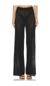 Solid & Striped X Sofia Richie Grainge The Faye Linen-blend Pant In Black