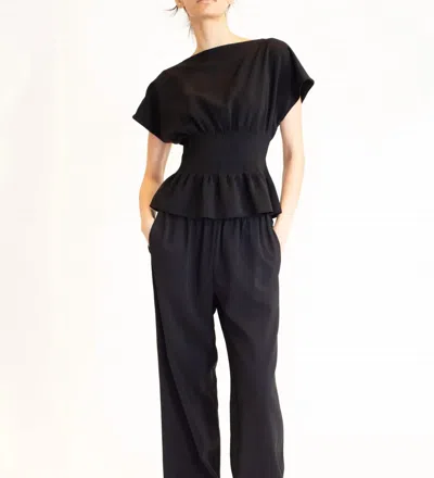 Solid & Striped The Greer Blouse In Noir In Black