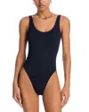 Solid & Striped The Hailey One Piece Swimsuit In Noir