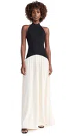 Solid & Striped The Soglio Halter Maxi Dress In Black