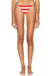 Solid & Striped The Iris Bikini Bottoms Lipstick Red X Custard