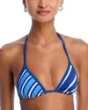 Solid & Striped The Iris Bikini Top In Blue