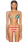 Solid & Striped The Iris Stripe Triangle Bikini Top