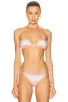 Solid & Striped The Iris Reversible Bikini Top In Gelato Stripe