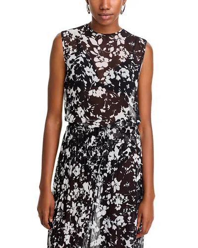 Solid & Striped The Janice Printed Sleeveless Top In Black/white
