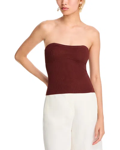 Solid & Striped The Kinsley Strapless Top In Nutmeg