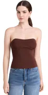 Solid & Striped The Kinsley Strapless Top In Nutmeg