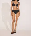 SOLID & STRIPED THE LILO RIBBED BIKINI TOP IN BLACK