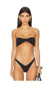 Solid & Striped The Maeve Bikini Top In Noir