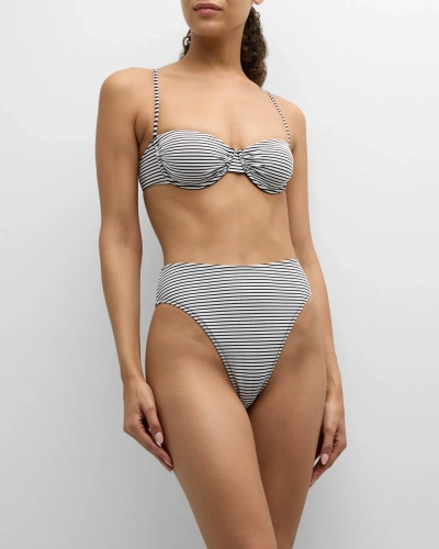 Solid & Striped The Miranda Striped Bikini Bottoms In Stripe Seer Sucker