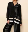 Solid & Striped The Obert Button Down Shirt In Black Border In Multi
