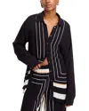 Solid & Striped The Obert Button Down Shirt In Black Border In Black Border