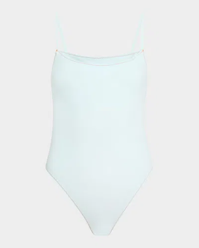 Solid & Striped The Renna One-piece Swimsuit In Sky Electric Orange