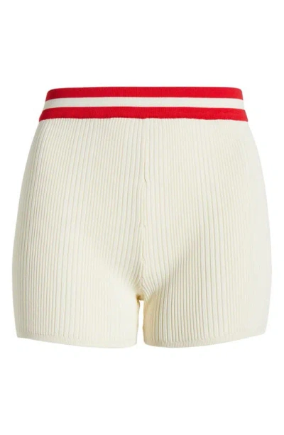 Solid & Striped The Ronnie Cover-up Sweater Shorts In Red