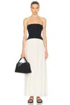 Solid & Striped The Strapless Soglio Dress Brule Noir In Brule & Noir