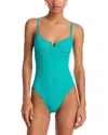 Solid & Striped The Veronica One Piece Swimsuit In Teal