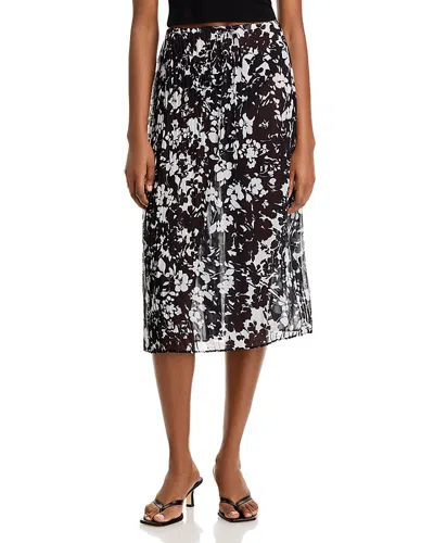 Solid & Striped The Ziva Printed Skirt In Black/white Floral