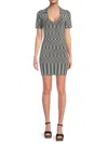 SOLID & STRIPED WOMEN'S OLIVIER MARLED SPACE DYE MINI BODYCON DRESS