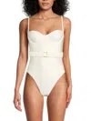 Solid & Striped The Spencer Belted One Piece Swimsuit In Brule
