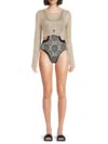 Solid & Striped Women's The Gretchen Open Knit Cropped Coverup Top In Gold