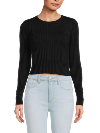 Solid & Striped Women's The Landman Crop Sweater In Black