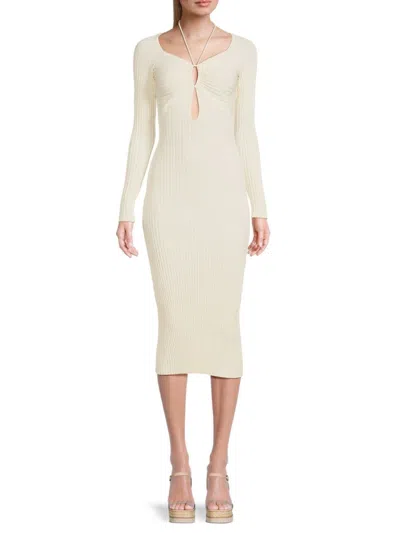 Solid & Striped Women's The Lisa Midi Bodycon Dress In Ivory