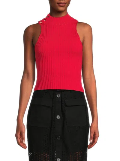 Solid & Striped Women's The Sylvie Ribbed Tank Top In Fiery Red