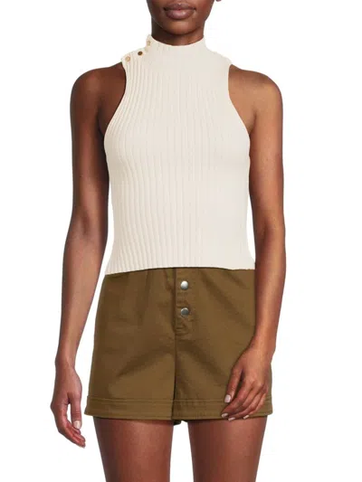 Solid & Striped Women's The Sylvie Ribbed Tank Top In Ivory
