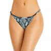 Solid & Striped Womens Snake Print Adjustable Swim Bottom Separates In Multi