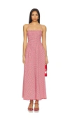 Solid & Striped X Revolve Delta Dress In Apple Red Gingham