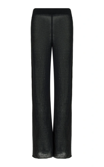 Solid & Striped X Sofia Richie Grainge Exclusive The Faye Knit Cotton Pants In Black