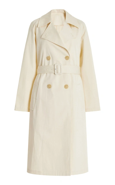 Solid & Striped X Sofia Richie Grainge Exclusive The Monique Cotton Trench Coat In Ecru