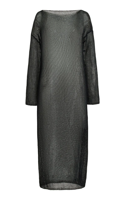 Solid & Striped X Sofia Richie Grainge Exclusive The Polly Cotton Maxi Dress In Black