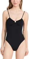 Solid & Striped X Sofia Richie Grainge The Malika One Piece Noir In Noir