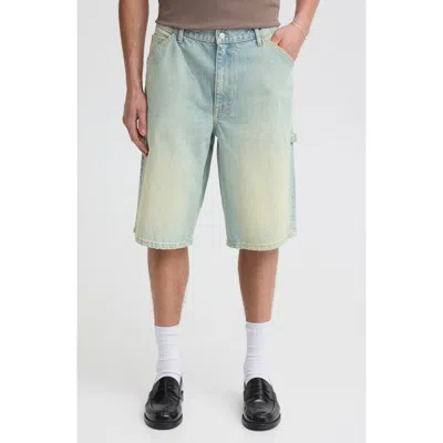 Solid ! Tobias Denim Carpenter Shorts In Blue