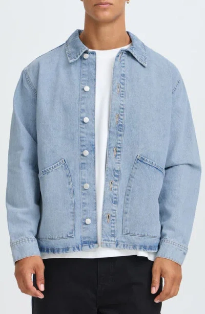 Solid ! Travis Denim Overshirt In Blue