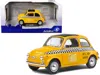 Solido 1965 Fiat 500 L "nyc Taxi" New York City Yellow 1/18 Diecast Model Car By