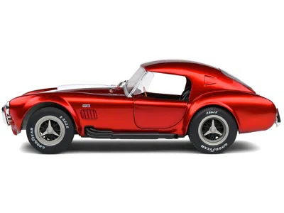 Solido 1965 Shelby Cobra 427 Mkii Red Metallic With White Stripes 1/18 Diecast Model Car By
