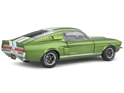 Solido 1967 Shelby Gt500 Lime Green Metallic With White Stripes 1/18 Diecast Model Car By