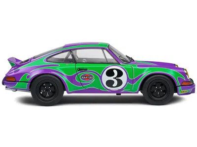 Solido 1973 Porsche 911 Rsr #3 "purple Hippy Tribute" "competition" Series 1/18 Diecast Model Car By